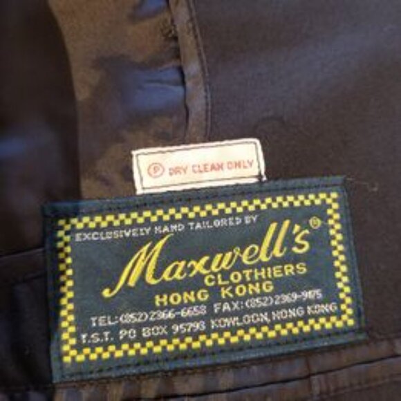 Maxwell's Clothier Hong Kong Mens 42 R blazer jacket and Pant Suit - Picture 4 of 10
